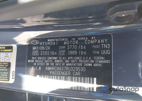 2024 Hyundai Venue Limited z USA, uszkodzony, nr VIN KMHRC8A37RU329530